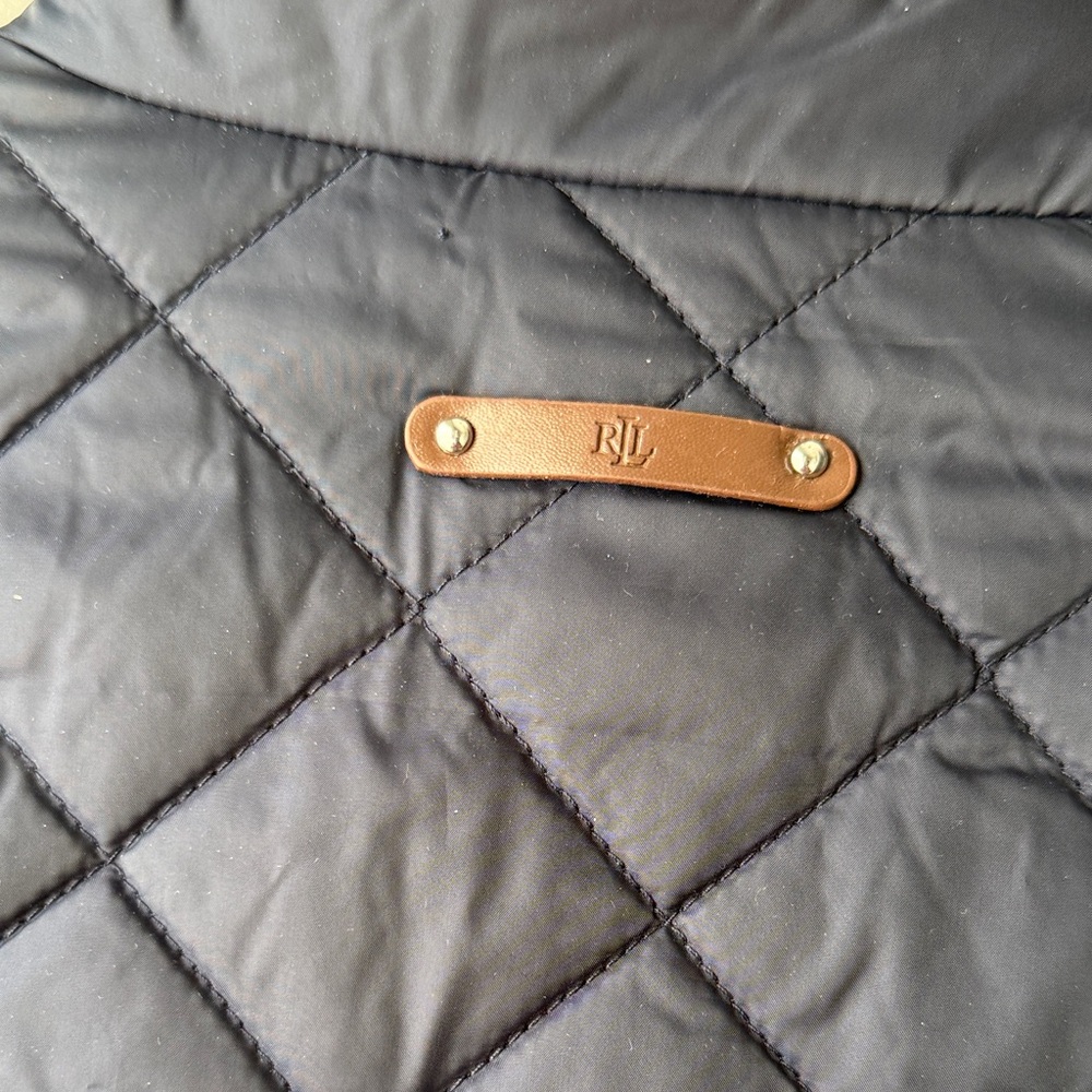 NWT Lauren Ralph Lauren  Quilted Puffer vest black label size medium M - Picture 5 of 5